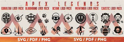 Apex Legends Svg Download Vector Logo Pack Gibraltar Etsy Canada