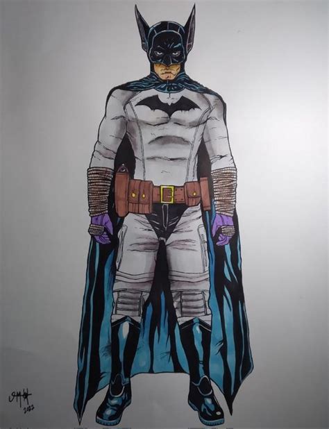 A Drawing Of A Man Dressed As Batman