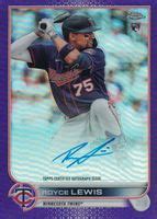 Royce Lewis Topps Chrome Ra Rl Rookie Auto Purple Refractor