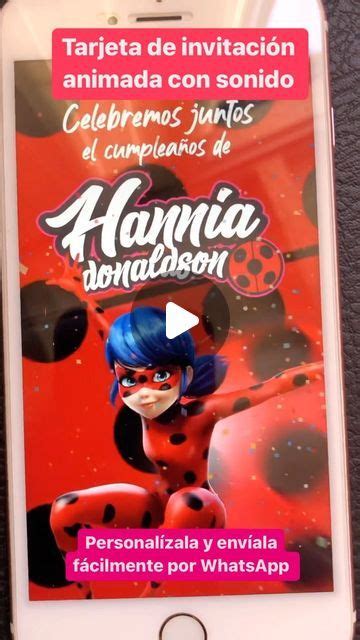 Wee On Instagram Tarjeta De Invitación Animada Con Sonido De Lady Bug 🐞 🥳🎉🎉nuestras Tarjetas