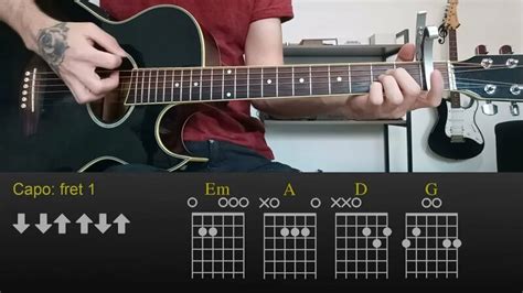 K Cigarettes After Sex Easy Guitar Lesson Tutorial with Chords Tabs and Rhythm Смотреть