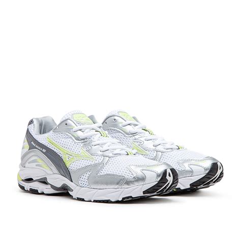 Gi Y Mizuno Wave Rider White Silver Yellow D Ga Authentic