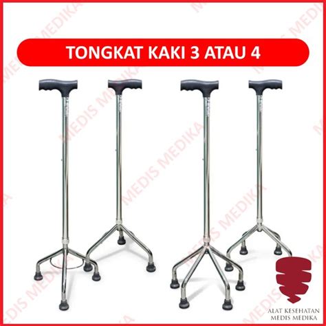 Jual Tongkat Kaki Atau Alat Bantu Jalan Tiga Dan Empat Orang Tua