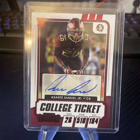 Panini Contenders Draft Picks Asante Samuel Jr Red Auto Ebay