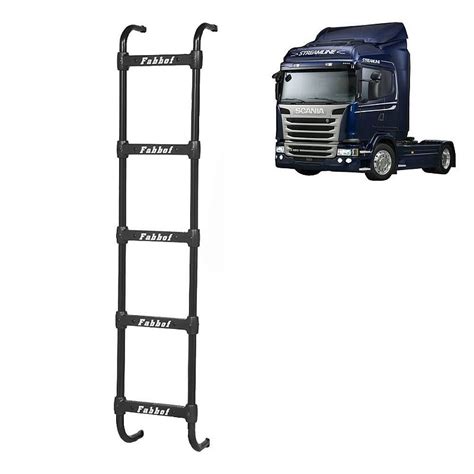 Escada Traseira P Scania R Highline 5 Degraus 1650mm Preto Uouu