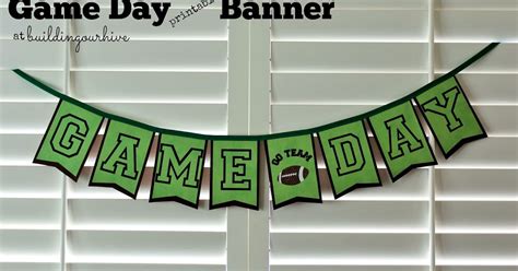 Game Day Printable Banner