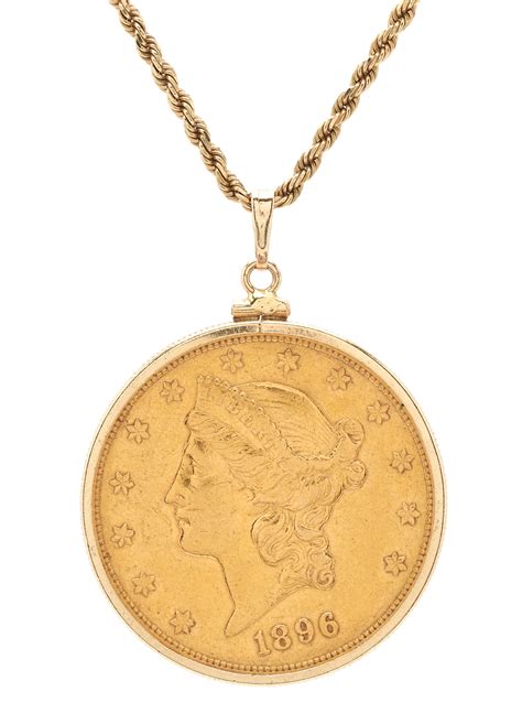 Lot 56: $20 Liberty Gold Coin Necklace | Case Auctions