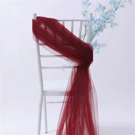 Ceinturage De Chaise En Tulle Fantaisie Magnifique Nombreuses Couleurs