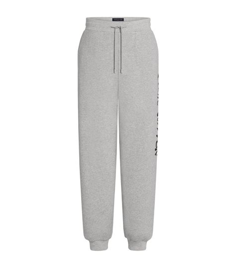 Mens Louis Vuitton Grey Cotton Logo Sweatpants Harrods Uk