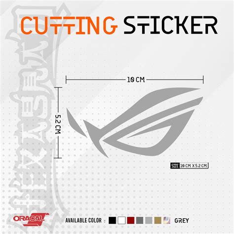 Jual Cutting Sticker Asus Rog Logo Stiker Cutting Logo Asus Rog