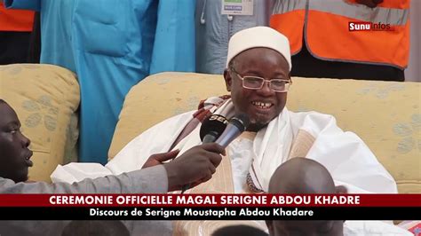 Cérémonie Officielle Magal Serigne Abdou Khadre Discours de Serigne