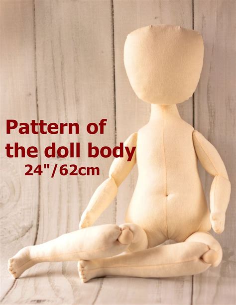 Pdf Pattern Cloth Doll Make A Textile Doll Sewing Etsy Textile