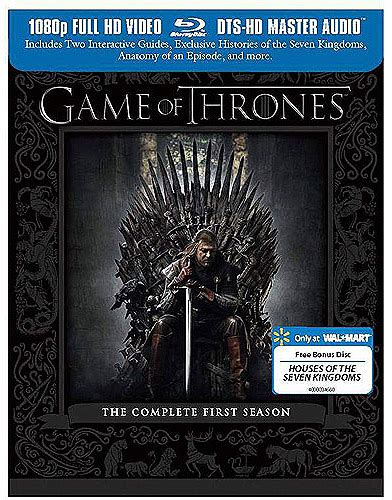 Blu Ray And Dvd Exclusives Game Of Thrones The Complete First Season Walmart Exclusive Bonus