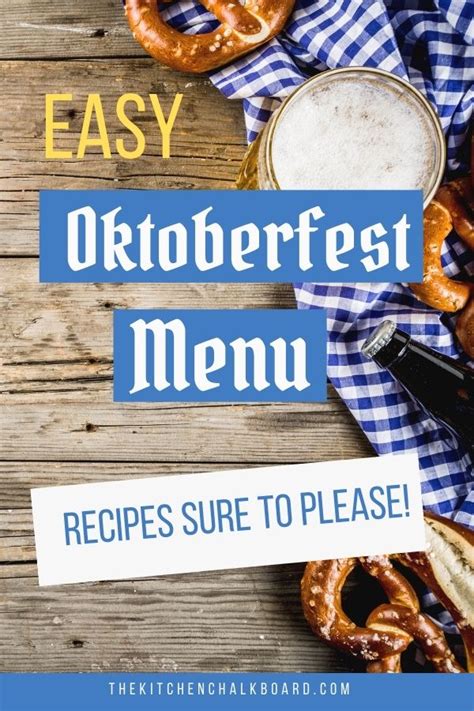 Oktoberfest Menu Party Food - The Kitchen Chalkboard