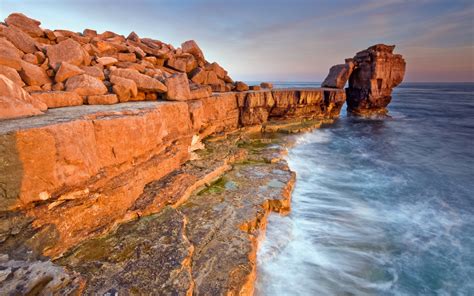 Papel De Parede Panorama Mar Rocha Natureza Costa Penhasco