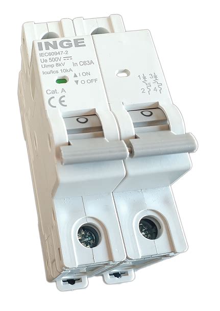 Inge Dc 2p Mini Circuit Breaker 25a 10ka 500vdc Gddc C63 C25 2p