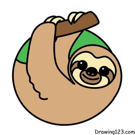 Drawing Sloth Step