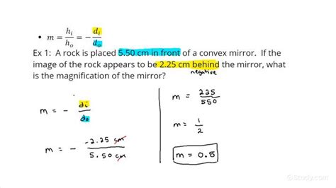 How To Calculate The Magnification Of A Convex Mirror Physics Study