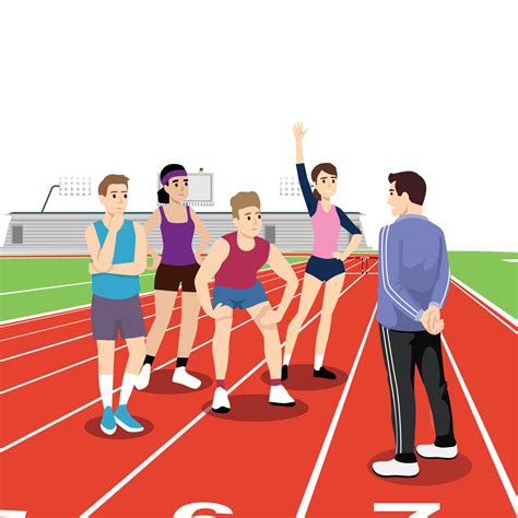 corredor atleta entrenador entrenador deporte. ilustración vectorial