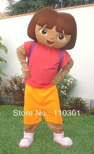 Adult Cartoon Dora Explorer Girl Character Mascot Costume Fancy Dress Free Shipping In Anime