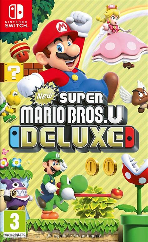 Carátula oficial de New Super Mario Bros U Deluxe Nintendo Switch