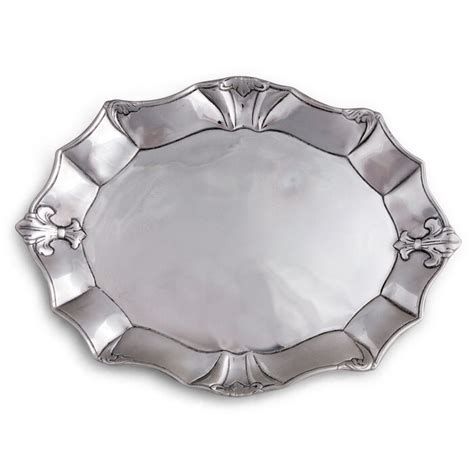 Arthur Court Designs Fleur De Lis Aluminum Platter Wayfair