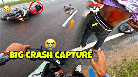 Bike Crash😭 Capture Crash Fotage😰 Omg Ride Par Itna Bda Crash Ho Gya😥 Youtube