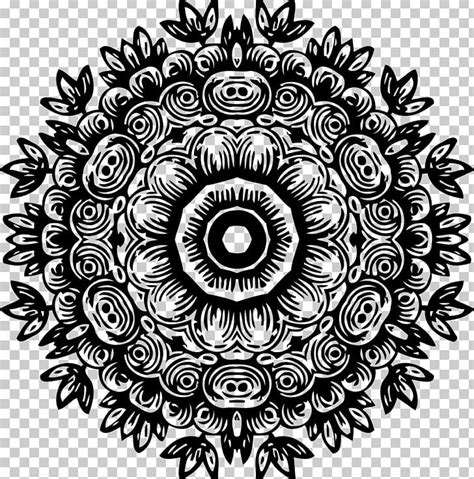 Flower Drawing Circle Pattern Png Clipart Black And White Circle