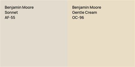 Benjamin Moore Sonnet Vs Benjamin Moore Gentle Cream Comparison