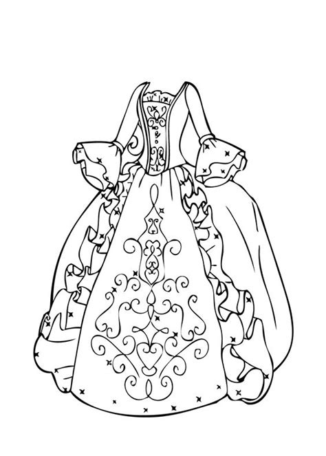 Ball gown coloring page for girls, printable free | coloring 5 ...