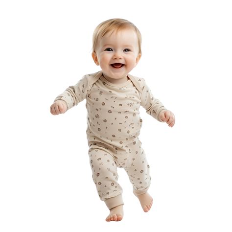 Adorable Baby Taking First Steps with a Big Smile in a Cute Onesie