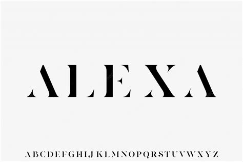 Premium Vector Alexa The Luxury And Elegant Alphabet Display Vector