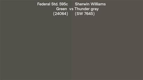 Federal Std 595c Green 24064 Vs Sherwin Williams Thunder Gray SW