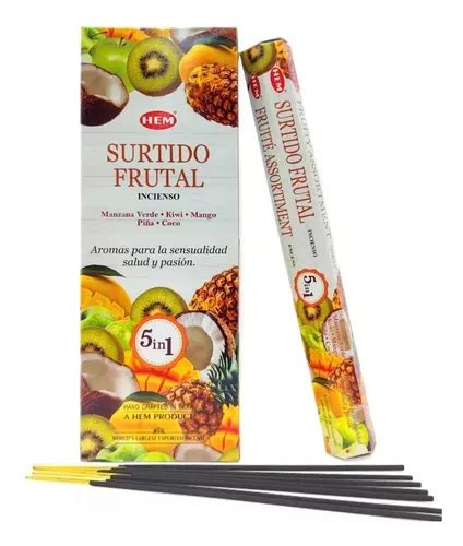 Varilla Hem India Fragancia Surtido Frutal Pack De En Caja X