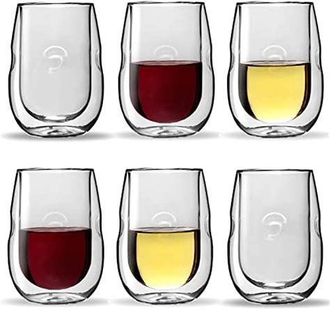 Moderna Artisan Series Double Wall Insulated Wine Glasses Set Of 4 Wine And