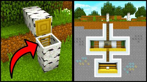 Minecraft How To Build A Survival Secret Base Tutorial Easy