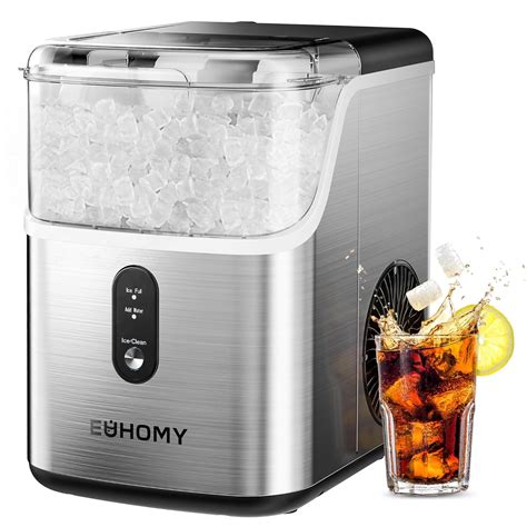 EUHOMY Ice Maker Countertop - Self-Cleaning, 33-36 lbs/day, 9 Ice Cubes ...