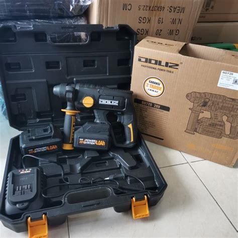 Jual Doliz Bd Bor Cordless Hammer Drill Bor Bobok Beton Baterai Sds