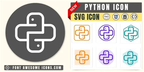 Python Icon SVG Code — Download Path / HTML