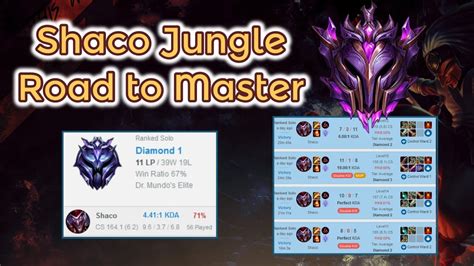 Road To 1 Shaco Diamond 1 Ranked Season 11 League Of Legends Full