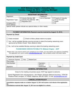 Fillable Online Aicp Registration Form Docx