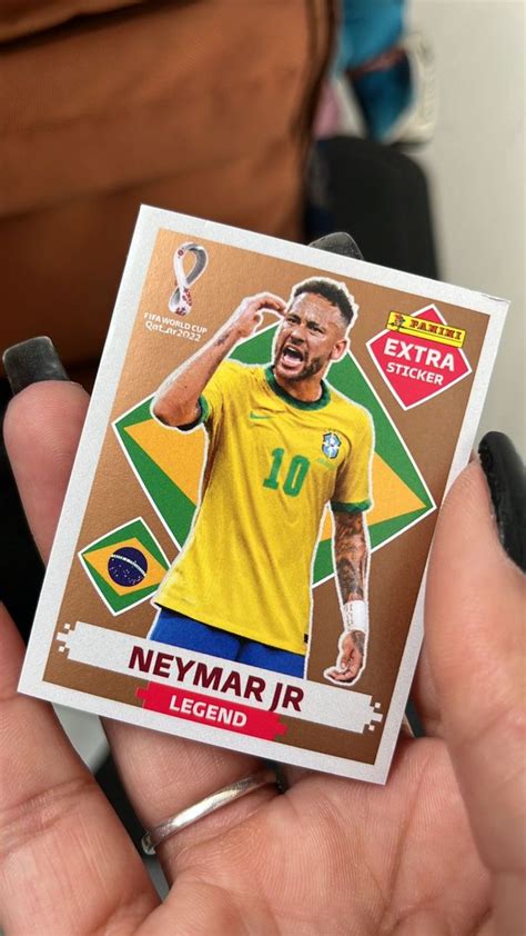 Neymar Bronze Extra Figurinha Copa Qatar 2022 Roupa Esportiva