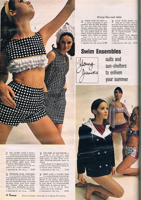 Penneys Catalog Sixties Fashion Vintage Swimsuits Vintage Swimwear