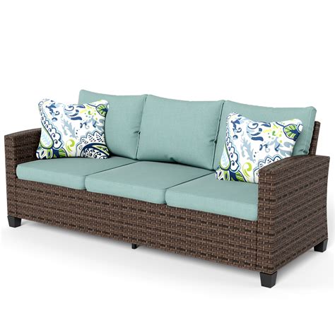 Lark Manor Areion 713 Wicker Outdoor Patio Sofa And Reviews Wayfair