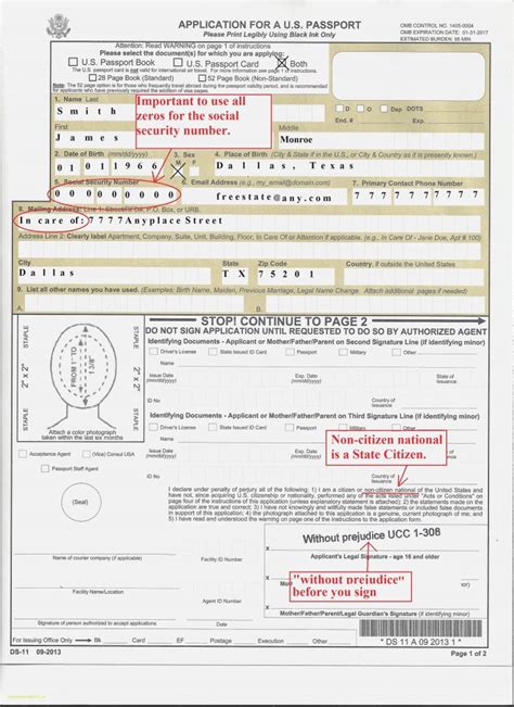 Us Passport DS-11 Form Pdf - Printable Form 2024