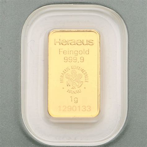 Gram Gold Heraeus Sealed With Certificate Catawiki