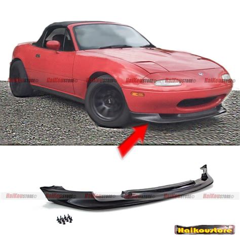 For Mazda Miata Mx Dr Pu Black Gv Style Front Bumper Chin Lip