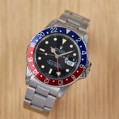 Rolex GMT Master 16750 Pepsi Bezel SPIDER Dial Excellent Conditions