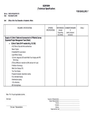 Fillable Online Bidsandawards Upm Edu Expression Of Interest