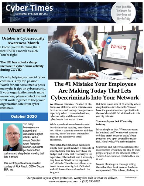 Cybersecurity Newsletter Template